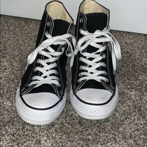 Black high top converse